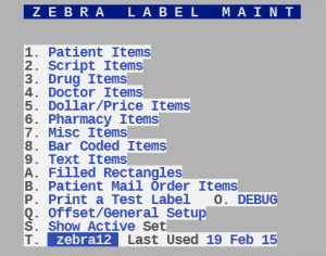 zabra label maint
